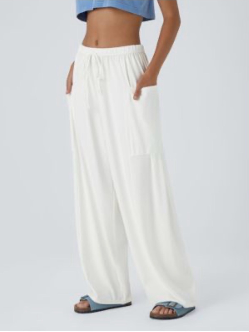 HALARA White Wide Leg Jumpsuit Pants - Picture 2 of 2